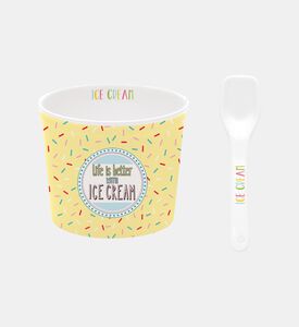 وعاء بوظة دائري بورسلين