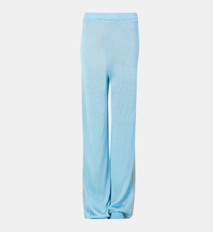 Metallic Wide Lurex Knit Pants