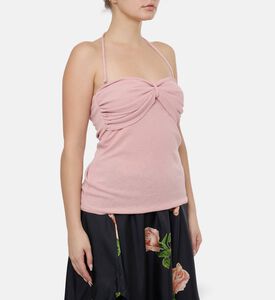 Nanushka Halter-neck Sleeveless Top, Model View