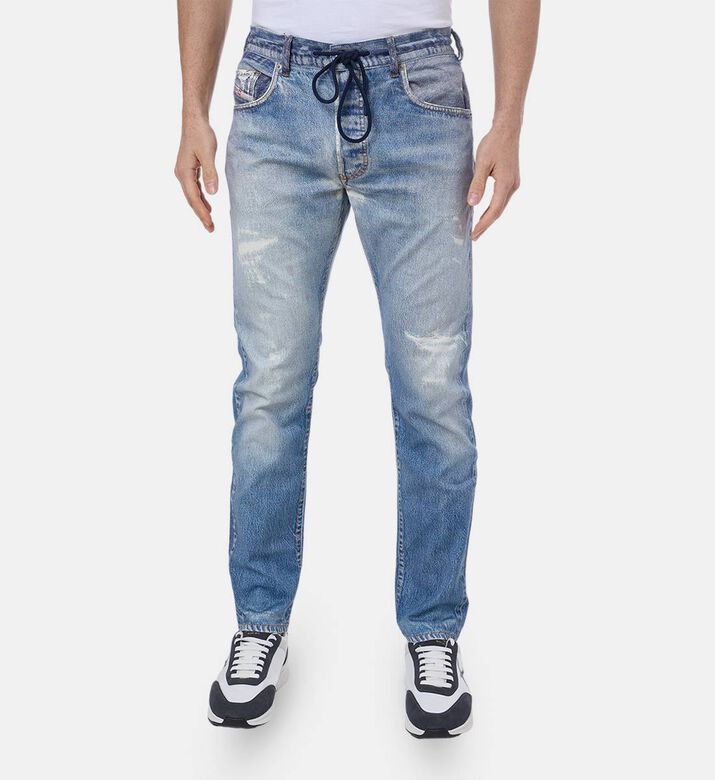 Drawstring Closure Denim Pants