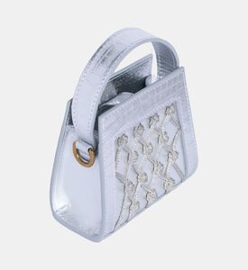 حقيبة صغيرة منقوشة بنقشة جلد التمساح