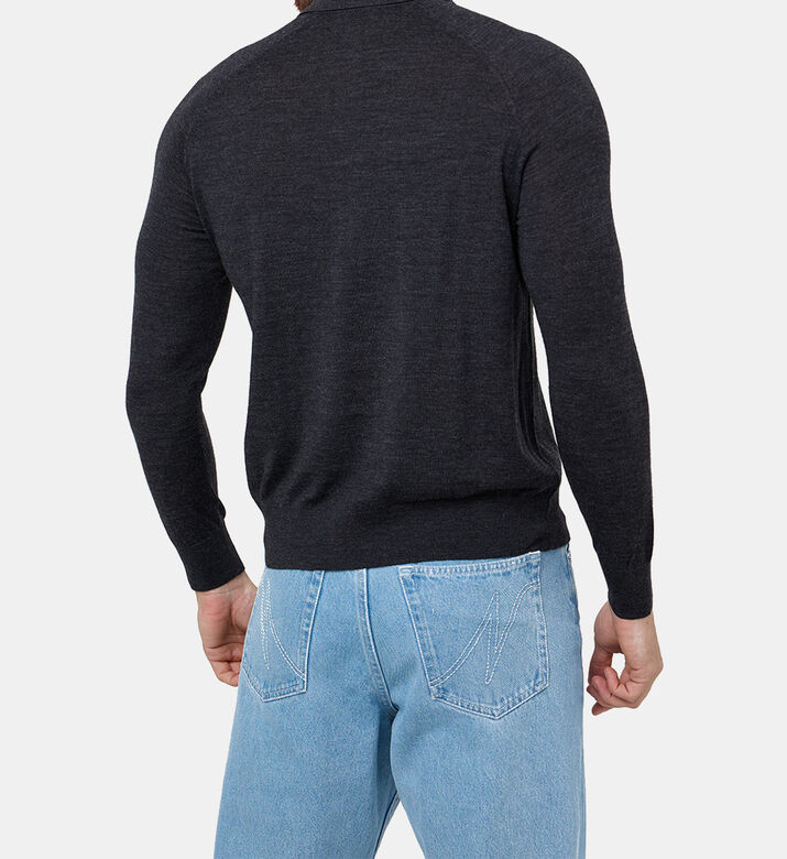 قميص بولو بلاتو صوف محبوك