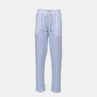 Linen Cotton Elastic Waist Pants