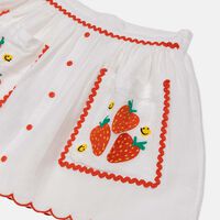 Button Closure Flared Skirt