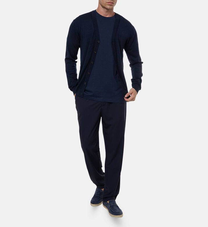Les Deux Patch Short-sleeve T-shirt, Navy, S, Model View