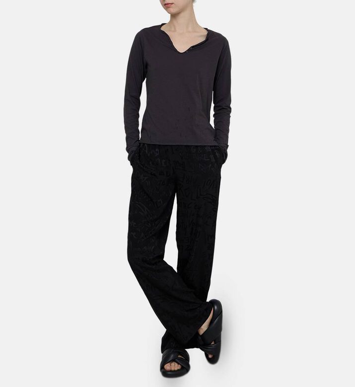 Tunisian Fishnet Long-sleeve Shirt