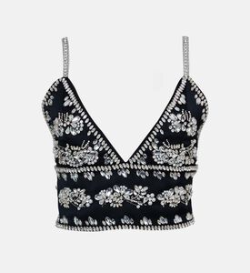 بلوزة كارلي بتصميم صدرية مطرزة