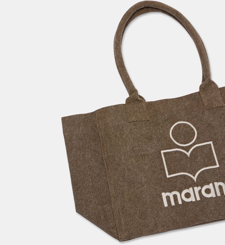 Isabel Marant Logo-embroidered Canvas Tote Bag, Dark-khaki, Packshot View