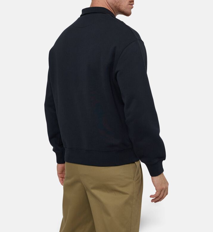 Maison Kitsune Dual Fox-embroidery Half-zip Sweatshirt, Model View