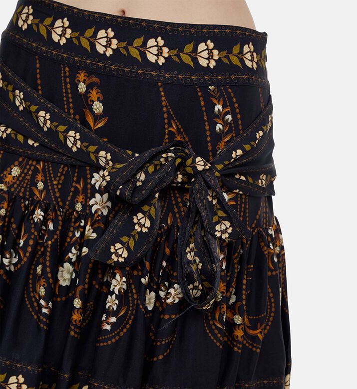 Farm Rio Pleated Floral-print Mini Skirt, Model View