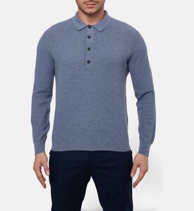 Hackett London Button Placket Long-sleeve Sweater, Model View