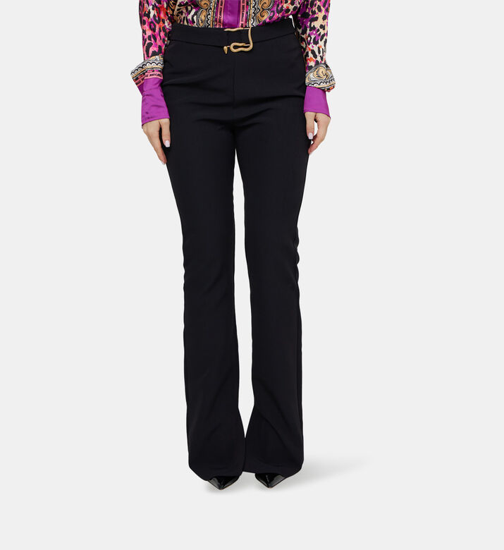 Gold Buckle High Waist Trousers