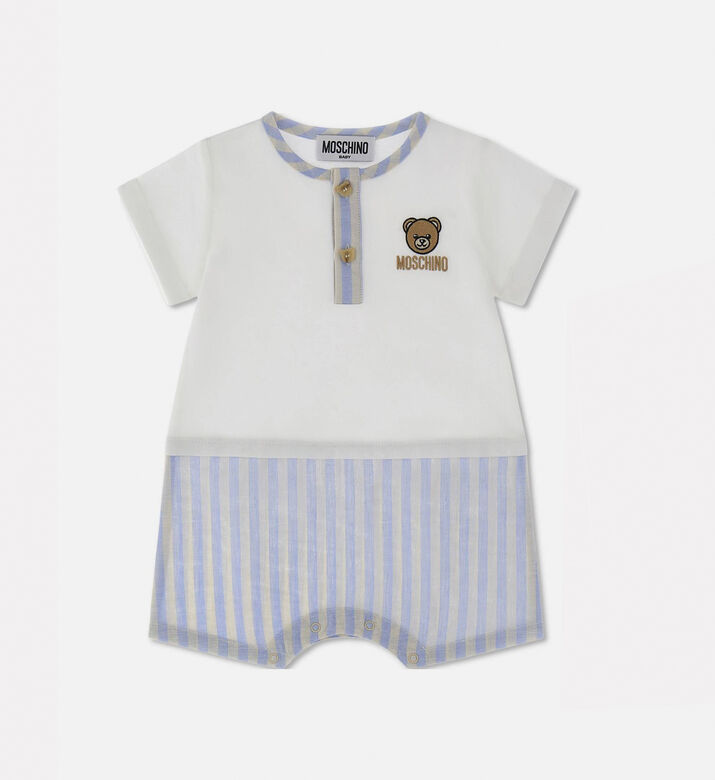 Moschino BKT Striped Teddy-embroidery Romper, Packshot View