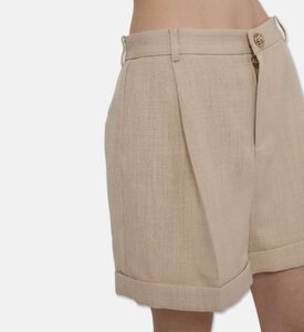 Edward Achour Paris High-waisted Tailored Shorts, Model View