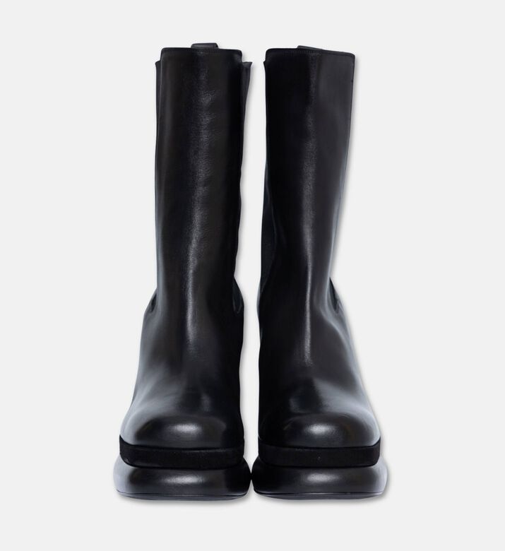 Albano High Platform Heel Suede Boots, Black, Eu-41, Packshot View