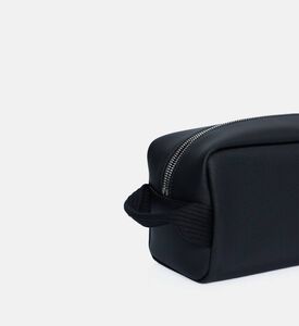 حقيبة أدوات الزينة بسحاب ورقعة الشعار