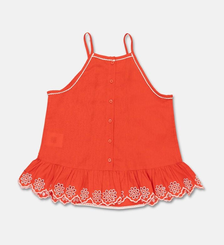Stella McCartney Lace Embroidered Ruffle Top, Packshot View