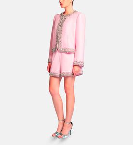 Michael Cinco Beads-embellished Regular-fit Set, Pink, M, Model View