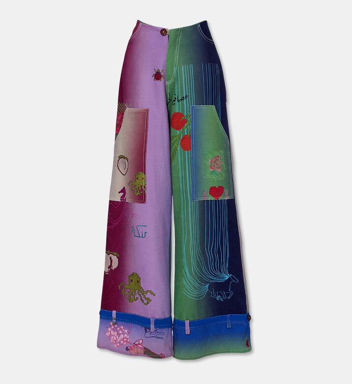 Reemami Prism Color-block Wide-leg Trousers, Packshot View