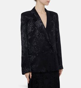 Farm Rio Double Breasted Long-sleeve Blazer, Model View