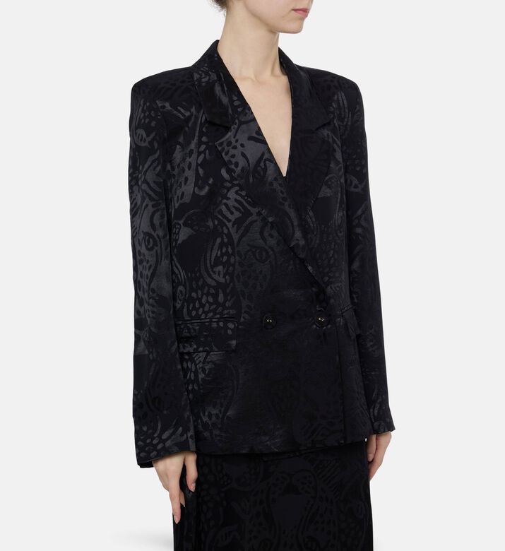 Farm Rio Double Breasted Long-sleeve Blazer, Model View