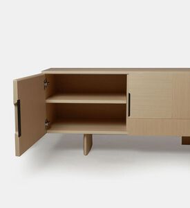 Home Deco and More Osaka Oak Tv Unit, Natural, 220x50x55-cm, Packshot View