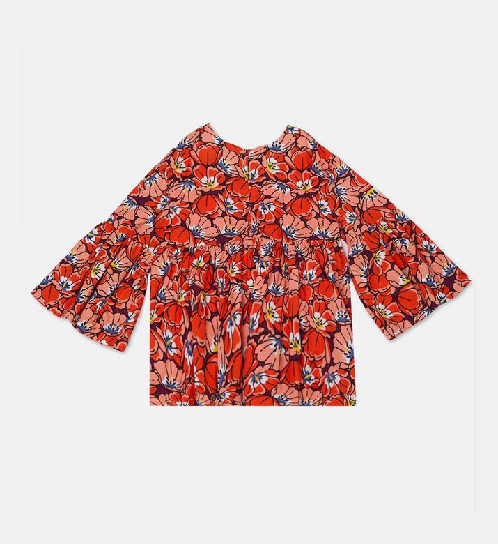 بلوزة بطبعة أزهار على كاملها