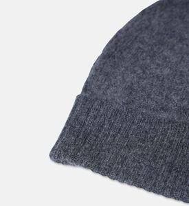 Galeries Lafayette Cable-knit Turn-up Beanie Hat, Dark-grey, Fs, Packshot View