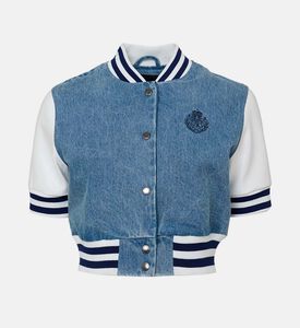 Embroidered Logo-detail Cropped Jacket