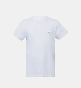 تيشيرت زافره قطن بشعار على الصدر