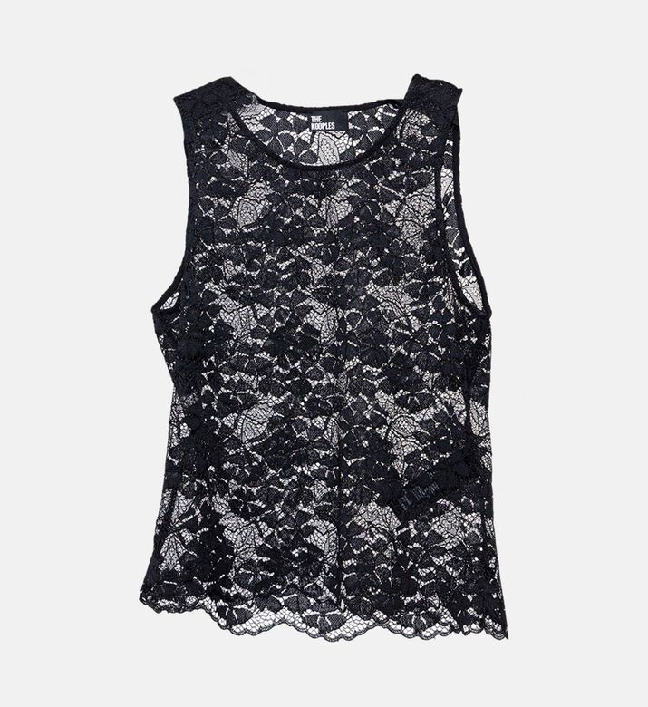 The Kooples Sheer Floral Lace Sleeveless Top, Packshot View