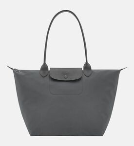 Longchamp Foldable Nylon Top-handle Tote Bag, Anthracite, Packshot View