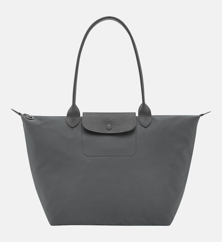 Longchamp Foldable Nylon Top-handle Tote Bag, Anthracite, Packshot View