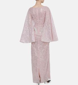 Sequined Long-sleeve Maxi Dress