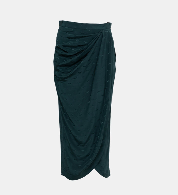 Jamelia Silk Jacquard Wings Skirt