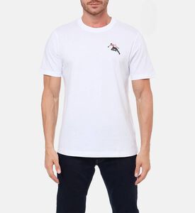 Diesel Graphic-print Crewneck T-shirt, White, L, Model View