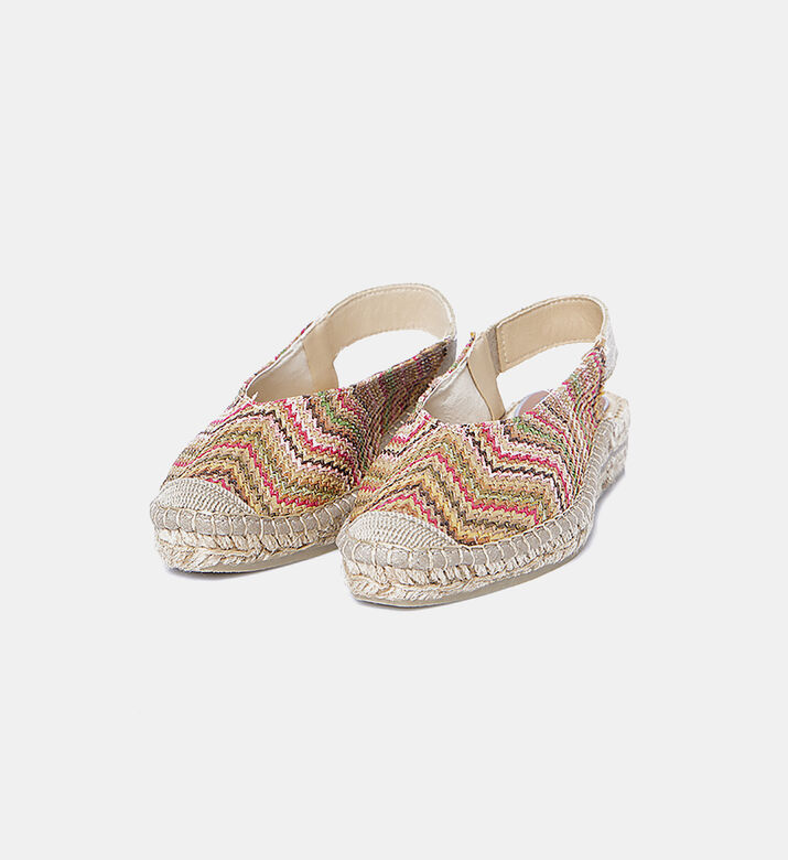 Multicolor Slingback Espadrilles