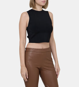 Loe Lace-up Back Sleeveless Sweater