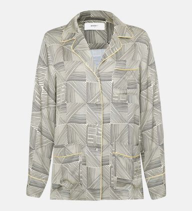 Graffiti Fabric Shirt Jacket