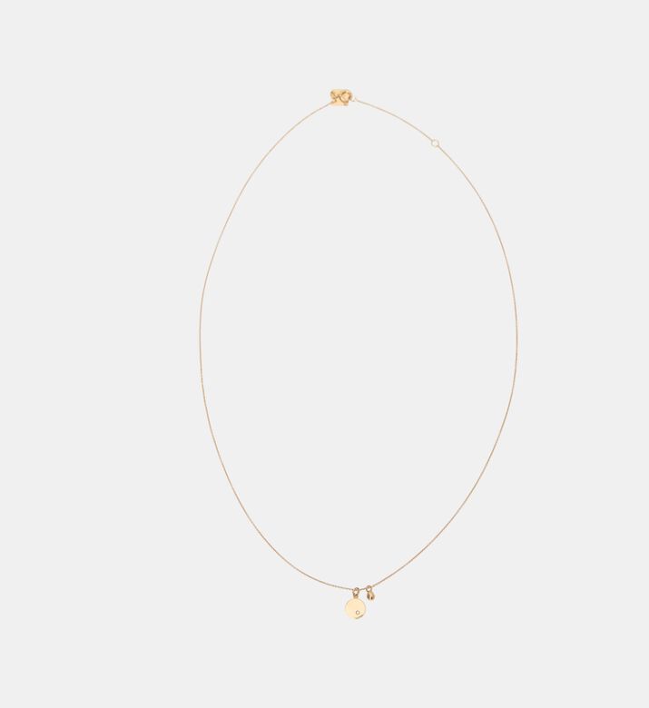 Mini Ever Disc Diamond Chain Necklace - 18k