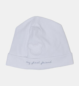 قبعة أطفال مطرزة بوجه دب