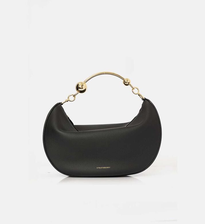 Strathberry Crescent Moon-shape Bag, Black, Packshot View