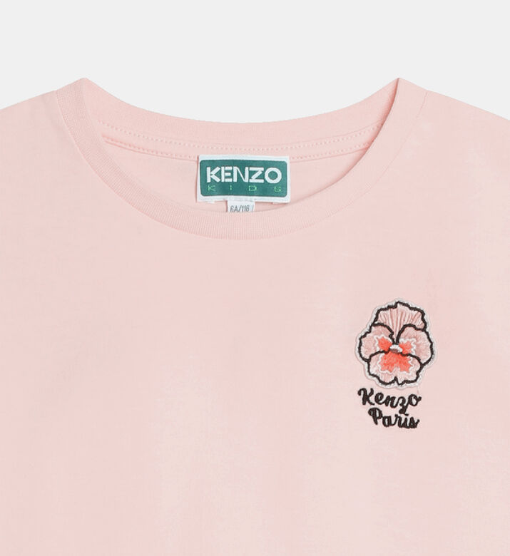Flower Embroidered Badge T-shirt