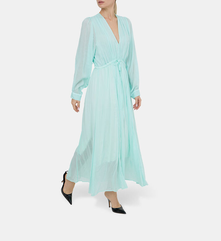 Silk Cotton Voile Maxi Dress