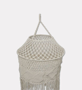 Home Deco and More Fibelle Natural Cotton Macrame Chandelier, Packshot View