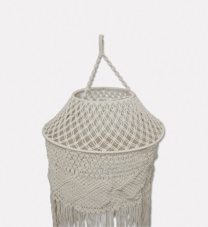 Home Deco and More Fibelle Natural Cotton Macrame Chandelier, Packshot View