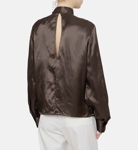 قميص بأكمام طويلة وربطة عنق فسكوز