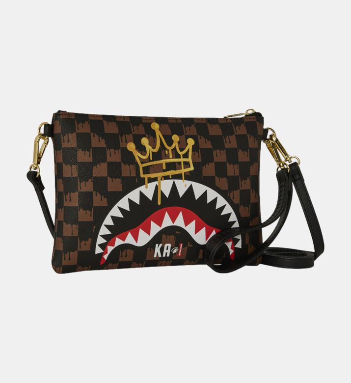 Sprayground Drip Check Shark Crossover Clutch, Packshot View