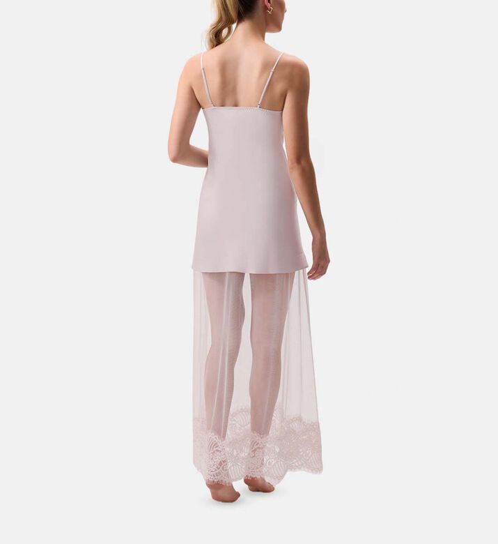 Rya Serenade Floral-embroidery Night Dress, Model View