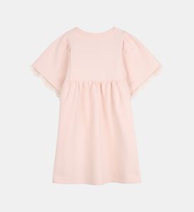 Lace-trims Sleeves Flared Dress